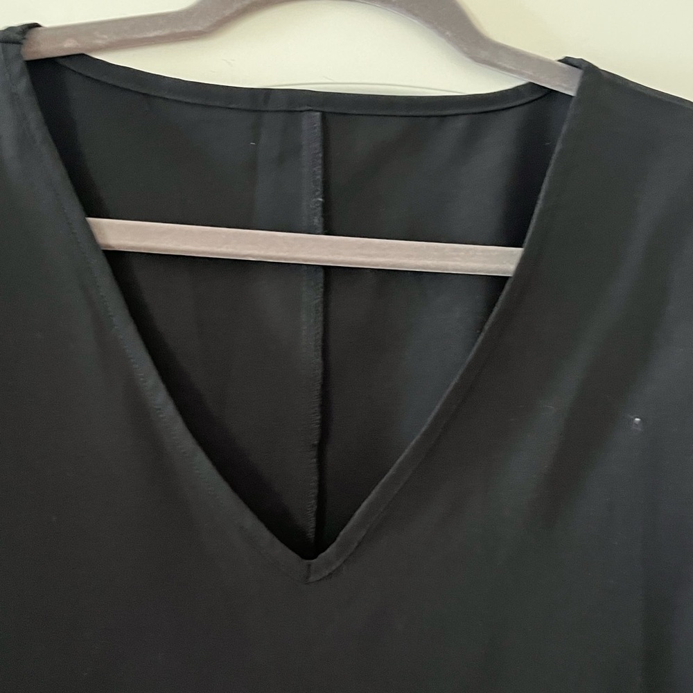 Cupshe Black Oversized Mini Dress with Ruffle Sleeve Women’s Medium/Large - Picture 8 of 14